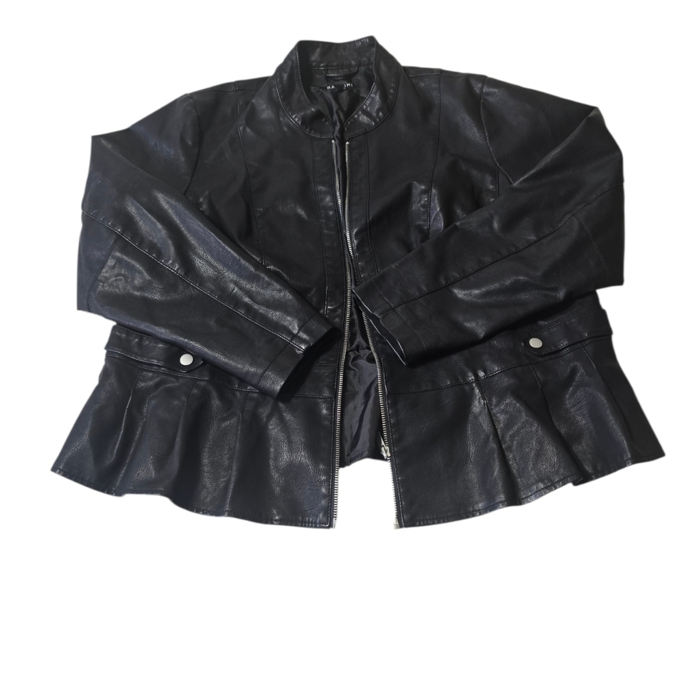 Baccini casual everyday fall winter black jacket plus size 2X